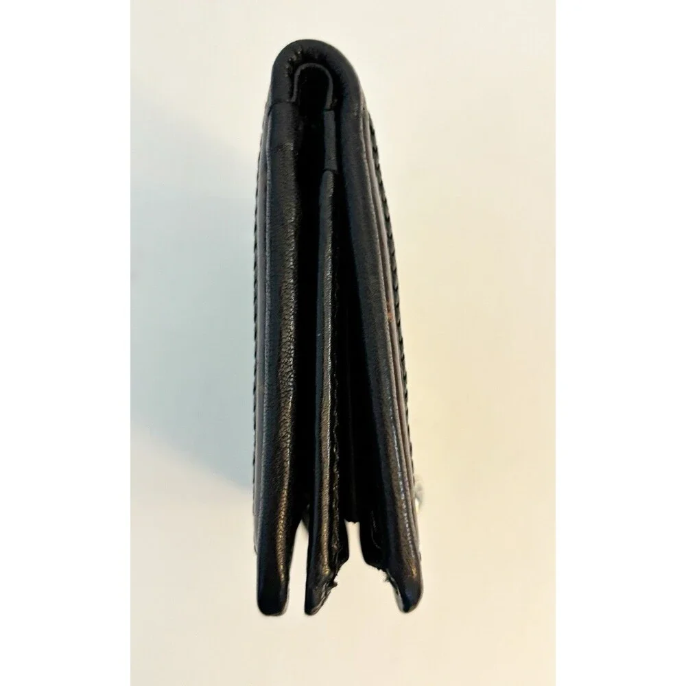 Brighton Black and Brown Croc Bi Fold Leather Wallet